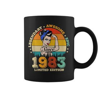 40 Year Old Legendary Since 1983 Awesome Women 40Th Birthday Coffee Mug - Seseable