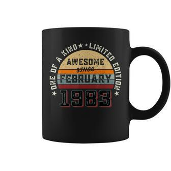 40 Years Old Gifts Awesome Since February 1983 40Th Birthday V3 Coffee Mug - Seseable