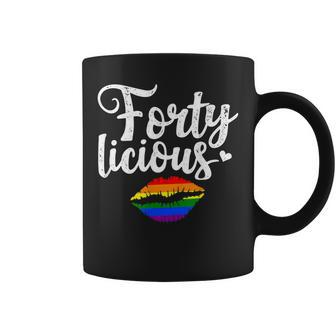 40Th Birthday Gift For Gay Lesbian Lgbt Fortylicious Coffee Mug - Seseable