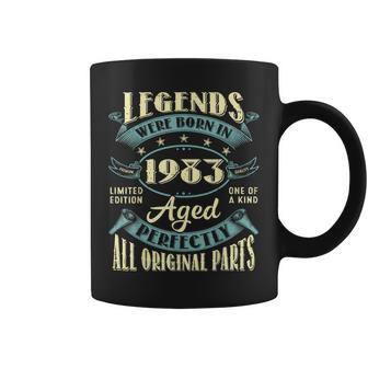 40Th Birthday Gifts Vintage Legends Born In 1983 40 Year Old Coffee Mug | Mazezy