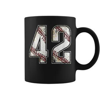 42 Baseball Jersey Number 42 Vintage Retro Birthday Gift Coffee Mug - Seseable