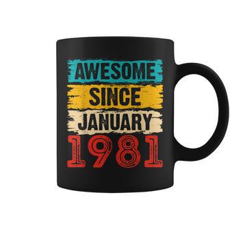 42 Year Old Awesome Since Januar 1981 42 Geburtstag Geschenke Tassen - Seseable