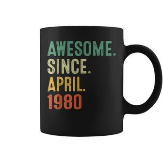 43 Years Old Gifts Awesome Since April 1980 43Rd Birthday Coffee Mug - Seseable