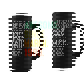 43 Years Old Gifts Awesome Since March 1980 43Rd Birthday Coffee Mug | Mazezy