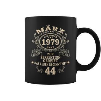 44 Geburtstag Geschenk Mann Mythos Legende März 1979 Tassen - Seseable