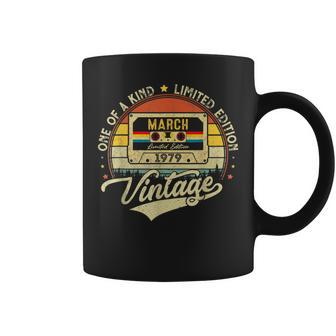 44 Years Old Birthday Gifts Vintage Awesome Since March 1979 Coffee Mug - Seseable