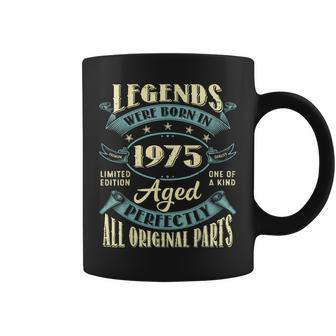 48Th Birthday Gifts Vintage Legends Born In 1975 48 Year Old Coffee Mug | Mazezy