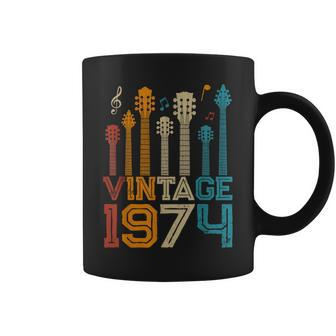 49Th Birthday Gifts Vintage 1974 Guitarist Guitar Lovers Coffee Mug - Seseable