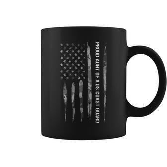 4Th Of July Proud Aunt Of A Us Coast Guard - American Flag Coffee Mug - Seseable