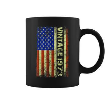 50 Year Old Gifts Vintage 1973 American Flag 50Th Birthday V2 Coffee Mug - Seseable