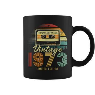 50 Year Old Gifts Vintage 1973 Cassette Tape 50Th Birthday Coffee Mug - Seseable