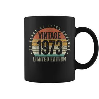 50 Years Being Awesome Vintage 1973 Limited Edition Birthday Coffee Mug - Seseable