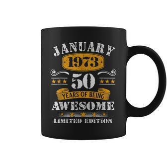 50 Years Old Gifts Vintage 50Th Birthday Since January 1973 Coffee Mug - Thegiftio UK