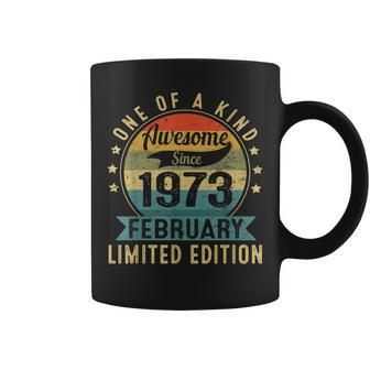 50 Years Old Gifts Vintage February 1973 50Th Birthday Gift V2 Coffee Mug - Seseable