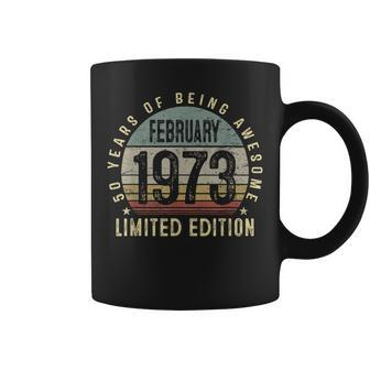 50 Years Old Gifts Vintage February 1973 50Th Birthday Gift V5 Coffee Mug - Seseable