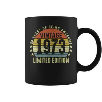 50Th Birthday Vintage 1973 Turning 50 Year Old Man Women Coffee Mug - Thegiftio UK