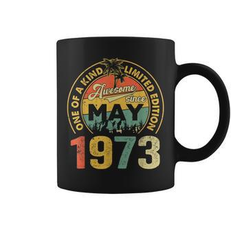 50Th Birthday Vintage May 1973 Men Women 50 Years Old Coffee Mug - Thegiftio UK