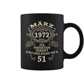 51 Geburtstag Geschenk Mann Mythos Legende März 1972 Tassen - Seseable