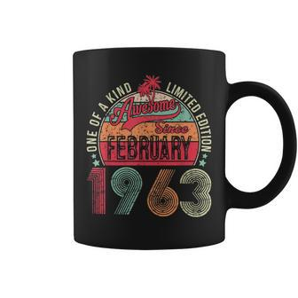 60 Year Old Awesome Since February 1963 Gifts 60Th Birthday Coffee Mug - Seseable