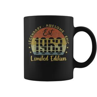 60 Year Old Gifts Vintage 1963 Limited Edition 60Th Birthday V9 Coffee Mug - Seseable