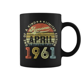 60 Years Old Birthday Awesome Since April 1961 60Th Birthday Coffee Mug - Seseable