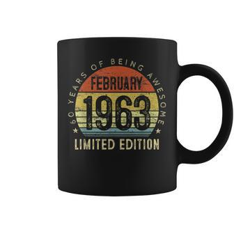 60 Years Old Gifts Vintage February 1963 60Th Birthday Gift Coffee Mug - Seseable