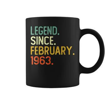 60Th Birthday Gift 60 Years Old Legend Since February 1963 Coffee Mug - Seseable