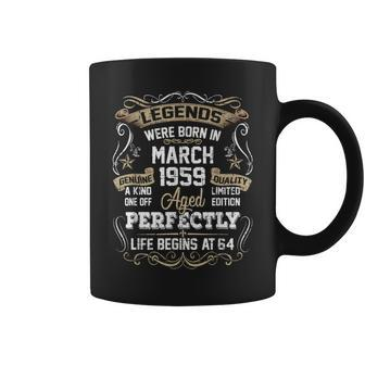 64Th Birthday Gift Legends In March 1959 80 Years Old Coffee Mug - Seseable