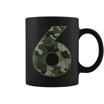 6Th Birthday Army Birthday Party 6 Years Old Camo Number 6 Coffee Mug - Seseable