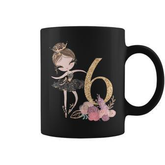 6Th Birthday Ballerina Dancer Ballet Swan Tutu Girls Six Coffee Mug | Mazezy