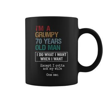70 Years Grumpy Old Man Funny Birthday Coffee Mug | Mazezy