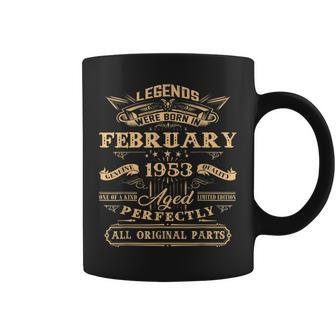 70 Years Old Gifts Legends Born In February 1953 70Th Bday Coffee Mug - Seseable