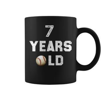 7Th Birthday Baseball Big Number Seven 7 Year Old Boy Girl V3 Coffee Mug - Thegiftio UK