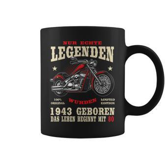 80. Geburtstag Biker Tassen, Herren 1943 Motorrad Chopper - Seseable