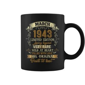 80 Year Old Gift March 1943 Vintage Awesome 80Th Birthday Coffee Mug - Seseable