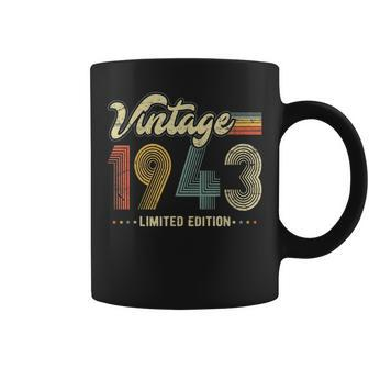80 Year Old Gifts Born In 1943 Vintage 80Th Birthday Retro Coffee Mug | Mazezy