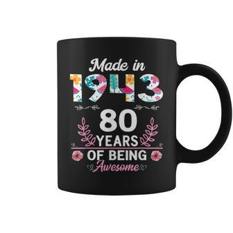 80 Years Old Gifts 80Th Birthday Born In 1943 Women Girls Coffee Mug | Mazezy