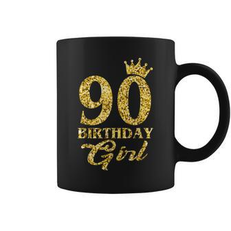 90 Years Old Gift 90Th Birthday Girl Queen Women Crown Coffee Mug - Thegiftio UK