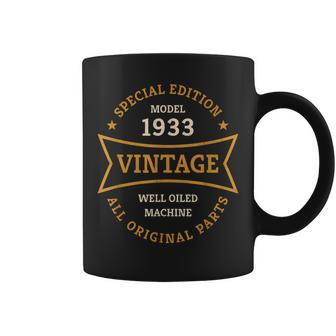 90Th Birthday 90 Years Old Born In 1933 Vintage Ninety Years Coffee Mug | Mazezy