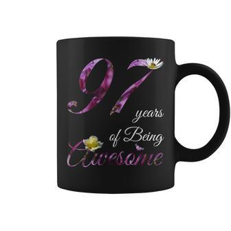 97 Year Old Awesome Floral 1926 97Th Birthday Gift Coffee Mug - Seseable