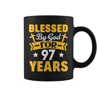 97Th Birthday Man Woman Blessed By God For 97 Years Coffee Mug - Thegiftio UK