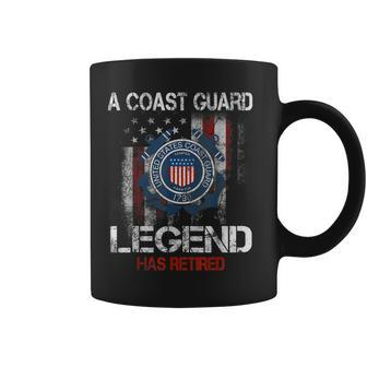 A Coast Guard Legend Has Retired Vintage Uscg Military Flag Coffee Mug - Seseable