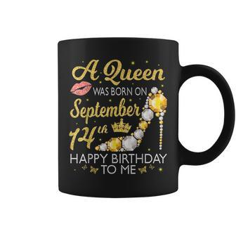 A Queen Was Born On September 14Th Happy Birthday To Me Mom Coffee Mug | Mazezy