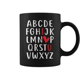Abc Chalk Alphabet I Love You English Teacher Valentines Day V6 Coffee Mug - Seseable