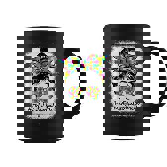 Activity Director Messy Bun Supporting Autism Awareness Coffee Mug | Mazezy
