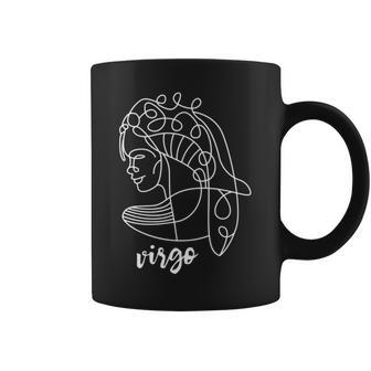 Aesthetic Lineart Virgo Astrological Sign Coffee Mug | Mazezy