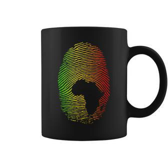 Africa Is In My Dna Fingerprint African Roots Africa Map Coffee Mug - Seseable