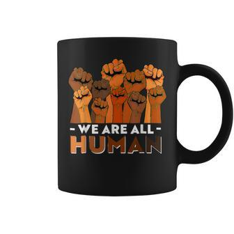 African We Are All Human Melanin Pride Black History Month Coffee Mug - Seseable