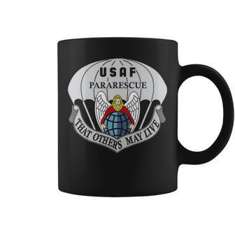 Air Force Pararescue Insignia Pj Military Veteran Patriotic Coffee Mug - Seseable