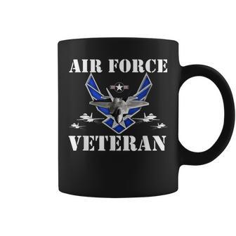 Air Force Veteran With Vintage Roundel And F35 Coffee Mug - Seseable
